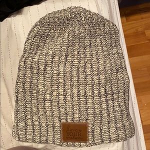 Black and Cream love your melon beanie